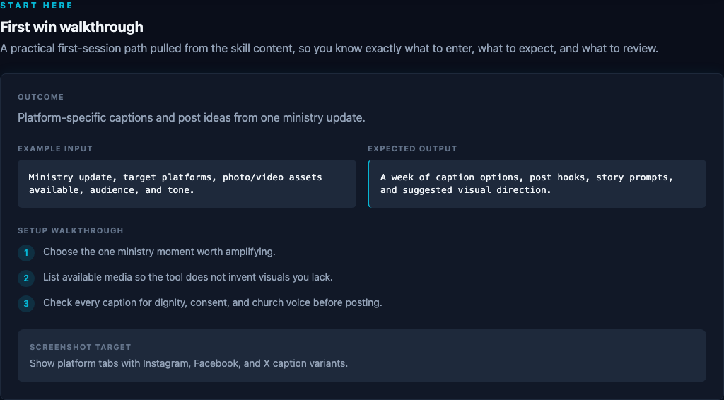 Social Media Content Engine first win screenshot