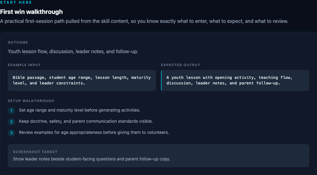 Youth Ministry Curriculum Designer first win screenshot